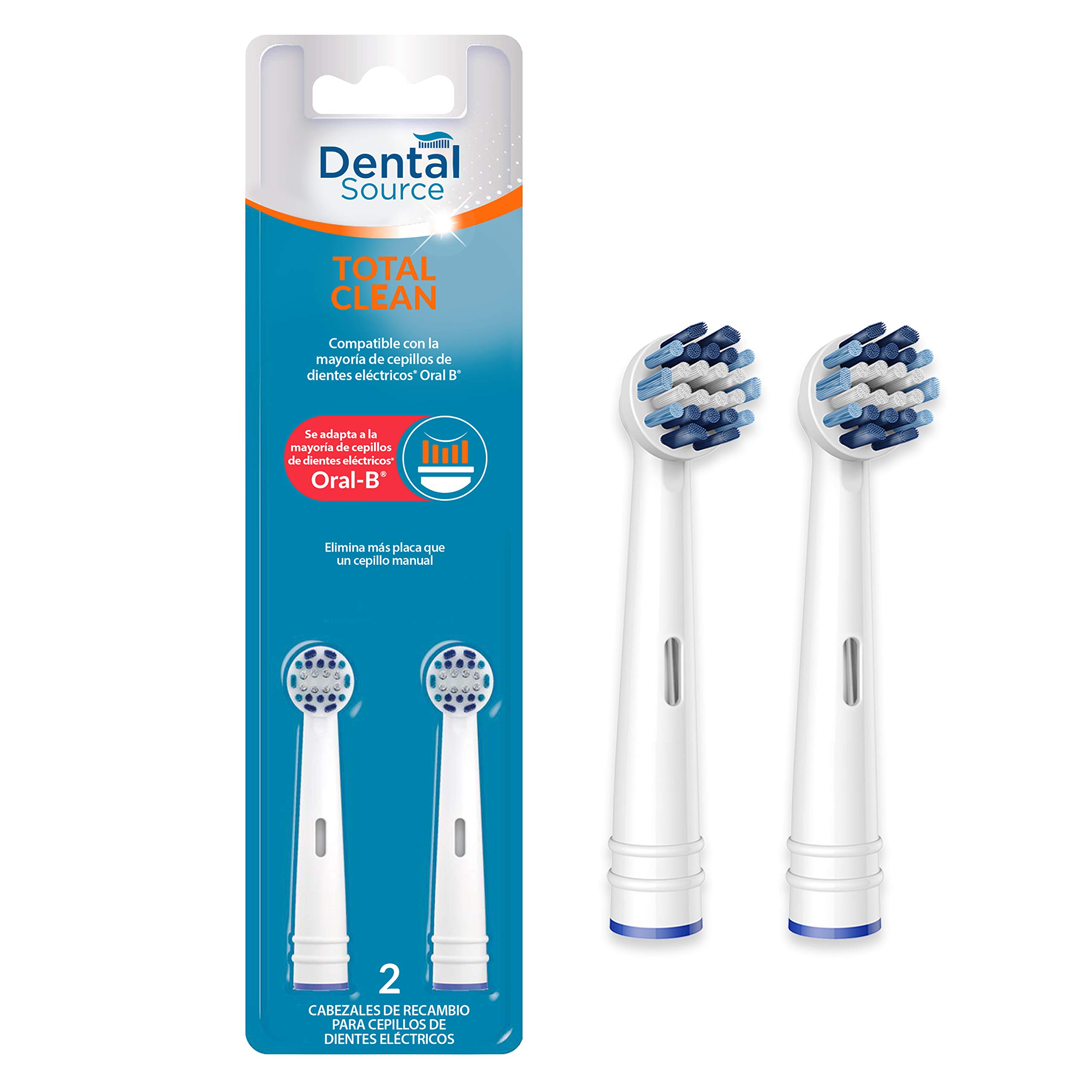 Dental Source Dental Source Total Clean Pack of 2 Replacement Heads Compatible with Oral-B Pack of 2 60 g