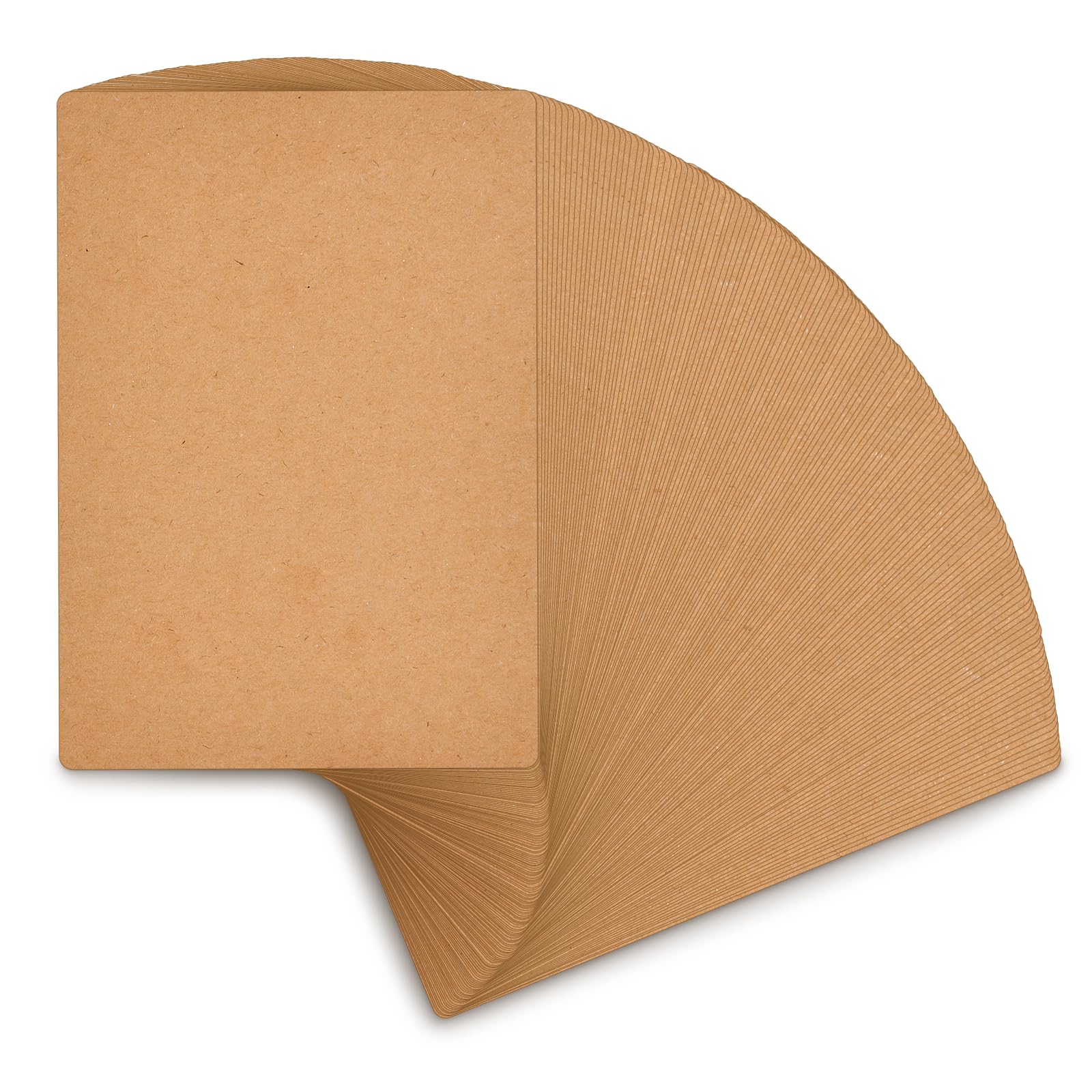 OFFCUP Postcard Paper Cardstock, 108pcs A6 Kraft Message Paper, 250gsm 4x6 Post Cards (Both Sides Blank), Index Cards Set for DIY, Printable Postcards Set, Round Corners