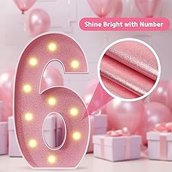 imprsv Marquee Numbers Rose Gold Party