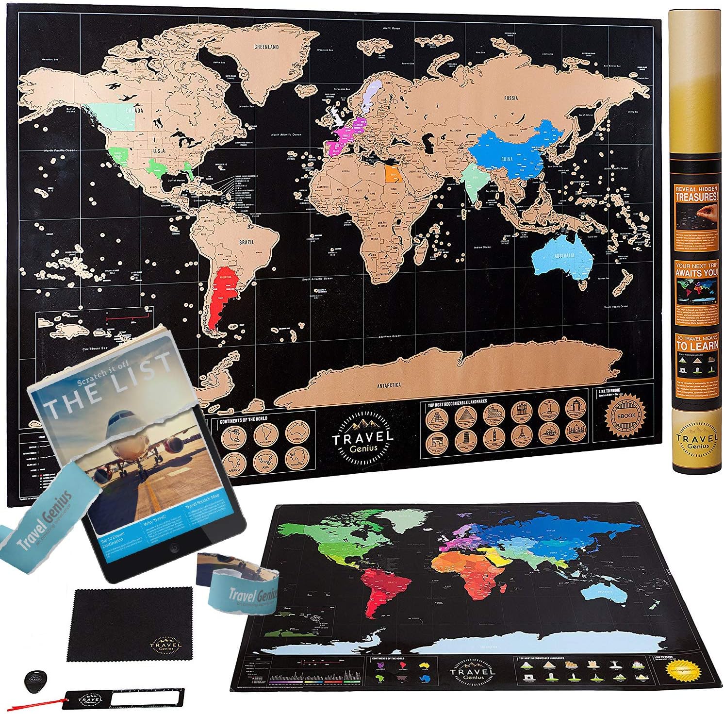 Travel Genius World Travel Scratch Off Map