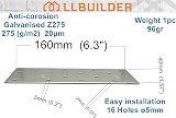 LLB 10pc Galvanised Steel Flat Connector Plates Heavy Duty 6" Wood Timber view 2