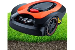 MowRo RM18PRO Robot Lawn Mower with Bluetooth App Control Ultrasonic Sensor Metal Plate 1/8 Acre 20 Degrees Slope for Small to Medium Yards