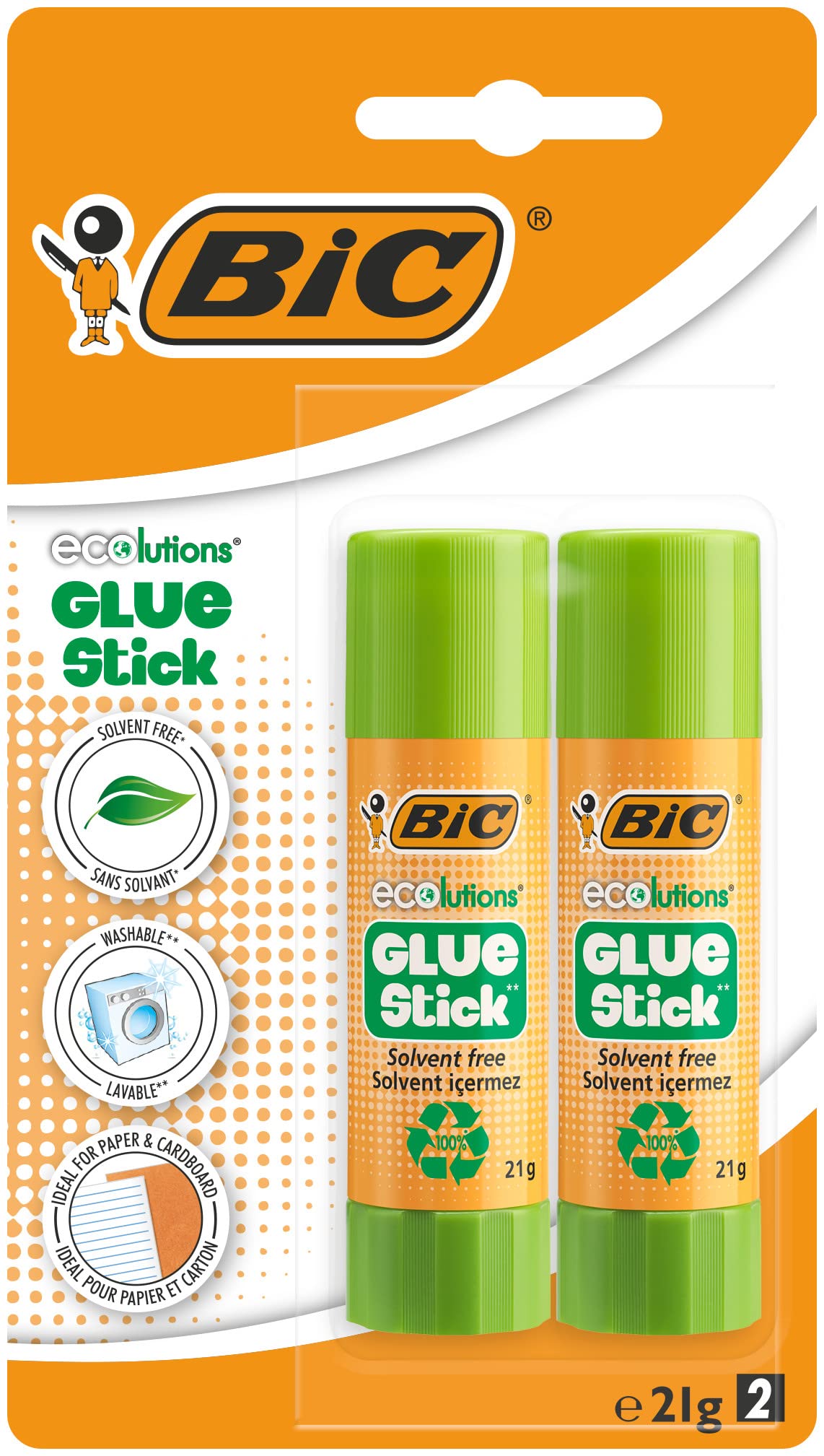 BIC 21 g Ecolutions Glue Stick (Pack of 2)