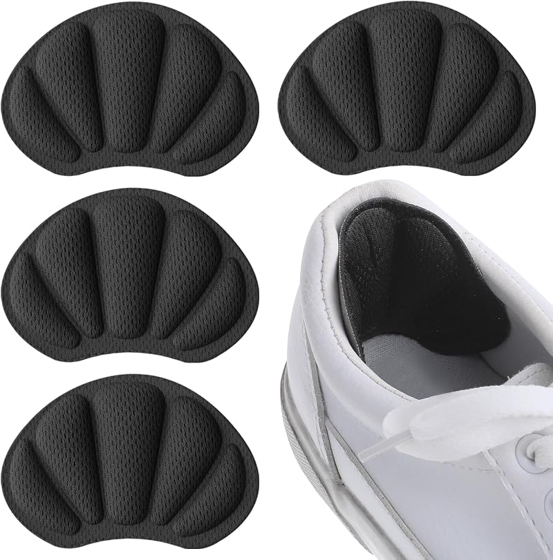Molain 2 Pairs Heel Grips Self-Adhesive Anti-Slip Cushions Black