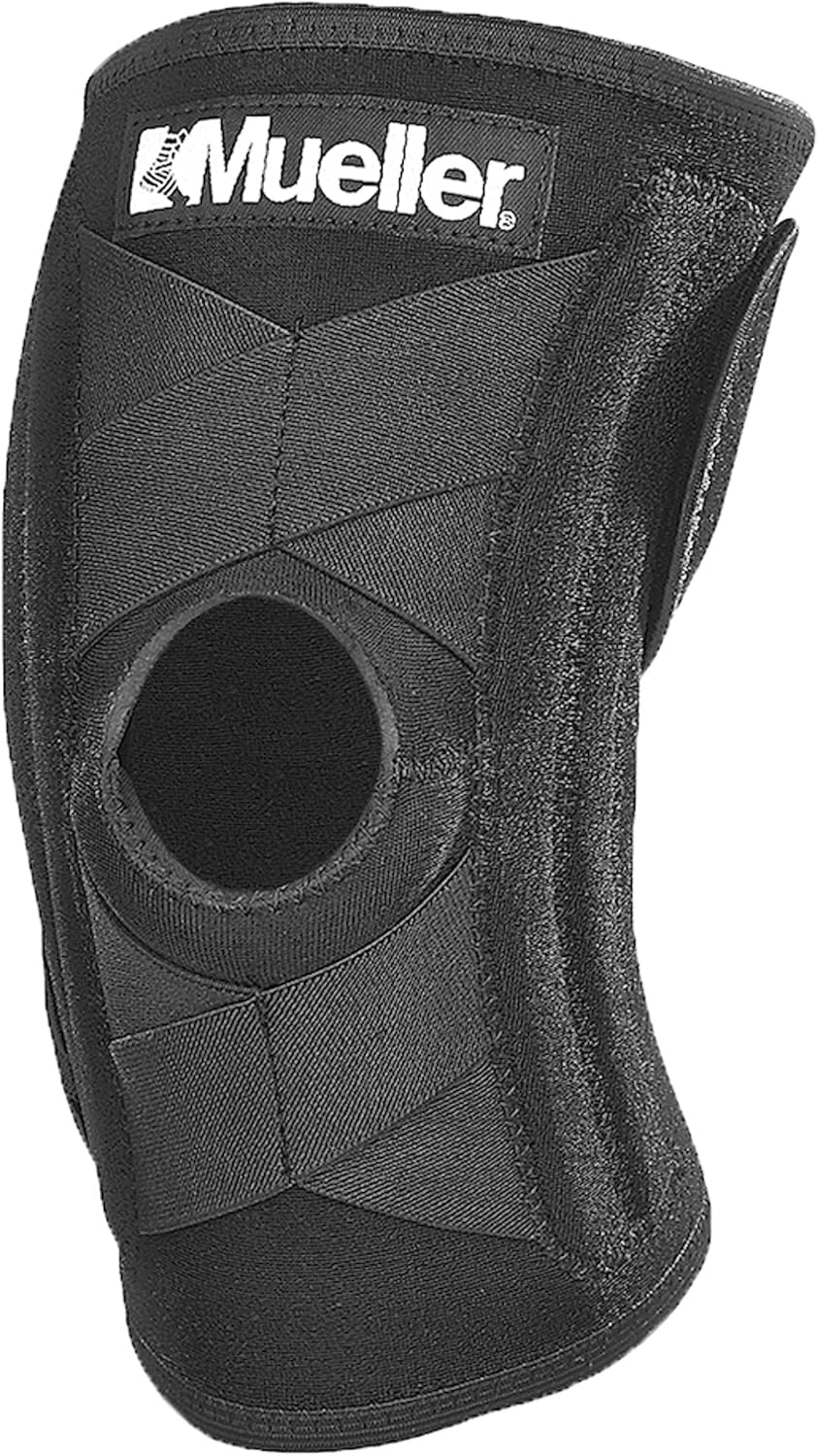 Mueller Self-Adjusting Knee Stabilizer, Black, One Size Fits Most|Measure three inches above knee, fits 14” - 20”: Health & Personal Care