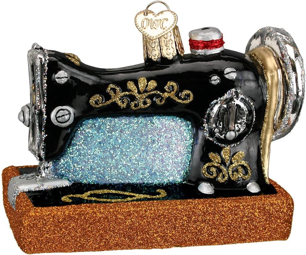 Ornaments - Old World Christmas Hobbies Gifts Glass Blown Ornaments for Christmas Tree Sewing Machine