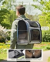 Pecute Cat Carrier Dog Backpack Expandable Front Mesh Window Pockets view 5