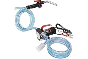 YOHOME Diesel Transfer Pump, 12 Volt Fuel Transfer Pump with Nozzle Hoses for Transferring Diesel, Kerosene, Machine Oil, Self Priming DC Fuel Pump Kit