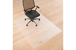 Naturei Office Chair Mat for Hard Floors, 60" x 48" Desk Clear Plastic Mat for Rolling Chairs, Under Desk Floor Protector for Home and Office (Rectangle)