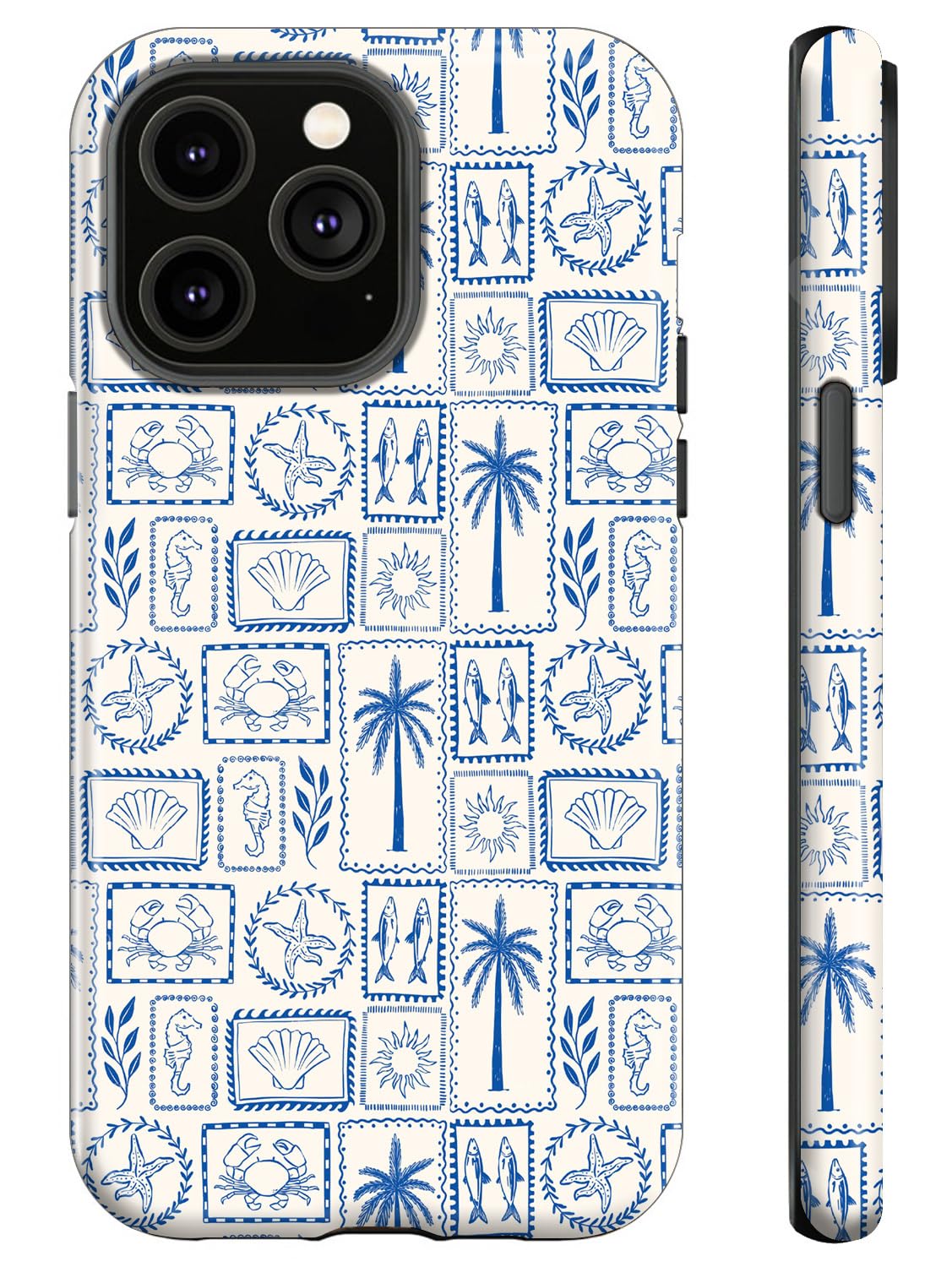 ZHUXUXITT Case for iPhone 13 Pro Max,Blue Ocean Collage Phone Case for Girl Women Boy Men,Hybrid Durable Shockproof Soft Silicone Cover