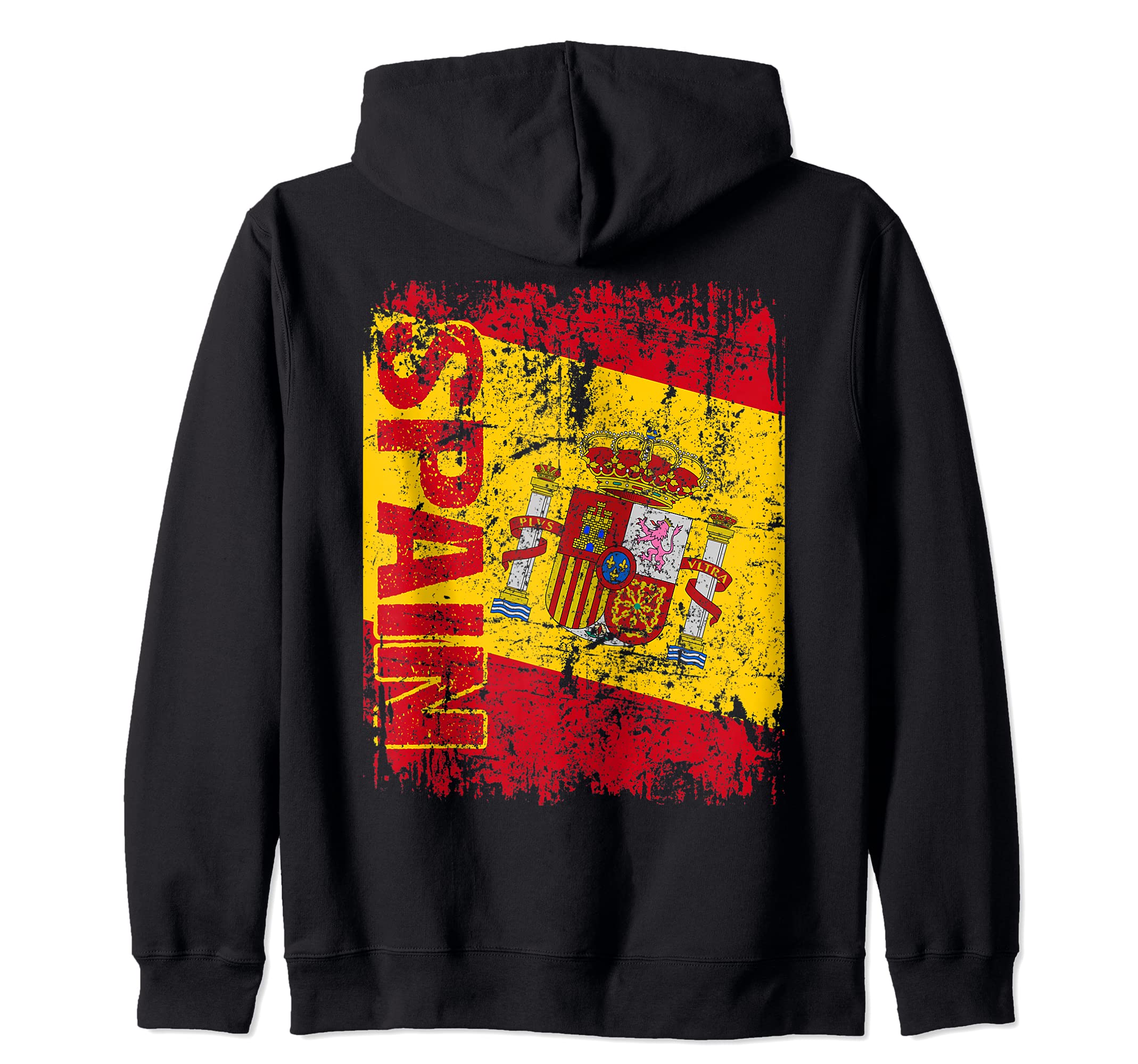 SPAIN Flag Vintage Distressed SPAIN Zip Hoodie