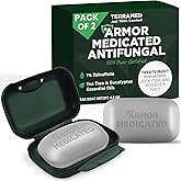 Antifungal Soap | Medicated Jock Itch Treatment, Fights Ringworm & Athlete's Foot | Soothing Tea Tree & Eucalyptus | 1% Tolnaftate for Effective Relief | Travel-Friendly with Soap Case