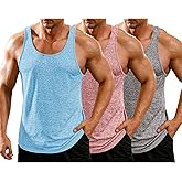 COOFANDY Men's 3 Pack Gym Tank Tops Y-Back Workout Muscle Tee Training Bodybuilding Fitness Sleeveless T Shirts