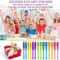 iGeeKid 24 Pack 2 Style Invisible Ink Pen with UV