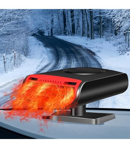 walmart cigarette lighter heater Aoibox Portable Car Defroster 12V Plug Fast Heating 150W Ceramic Air Cleaner for Cars SUVs Trucks Vans Winter Use Red It is small and exquisite Car Heater That Plugs Into