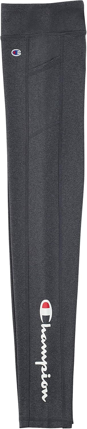 Champion Girls Heritage Stretch Active Tech Leggings with Media Pocket: Clothing
