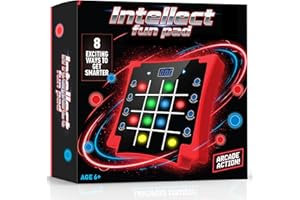 PLAYROUTE Electronic Light-Up Activity Pad for Kids Ages 6-12+ | 8-in-1 Handheld Game | Brain & Memory Games | Great Gift Ideas for Boys and Girls. Focus Training | Educational Travel Toy