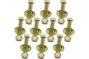 Metalsuberg 1/2" x 2-1/2" Hex Head Bolt by Color Galvanization with Nylon Lock nut and Large Size Washer Assortment Kit,Alloy Steel,Grade 5.(10pcs Pack)