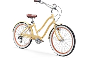 sixthreezero EVRYjourney Women's Beach Cruiser Bike, Step Through Hybrid Bicycle, 24 or 26 Inch Wheels, Multiple Speed Options and Colors