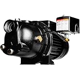 Red Lion PWJET50, 115/230V, 1/2 HP, 7.4 GPM, Shallow Well Jet Pump | Cast iron pump for shallow wells down to 25', For dependable delivery of potable water to your home or cottage, 97080501