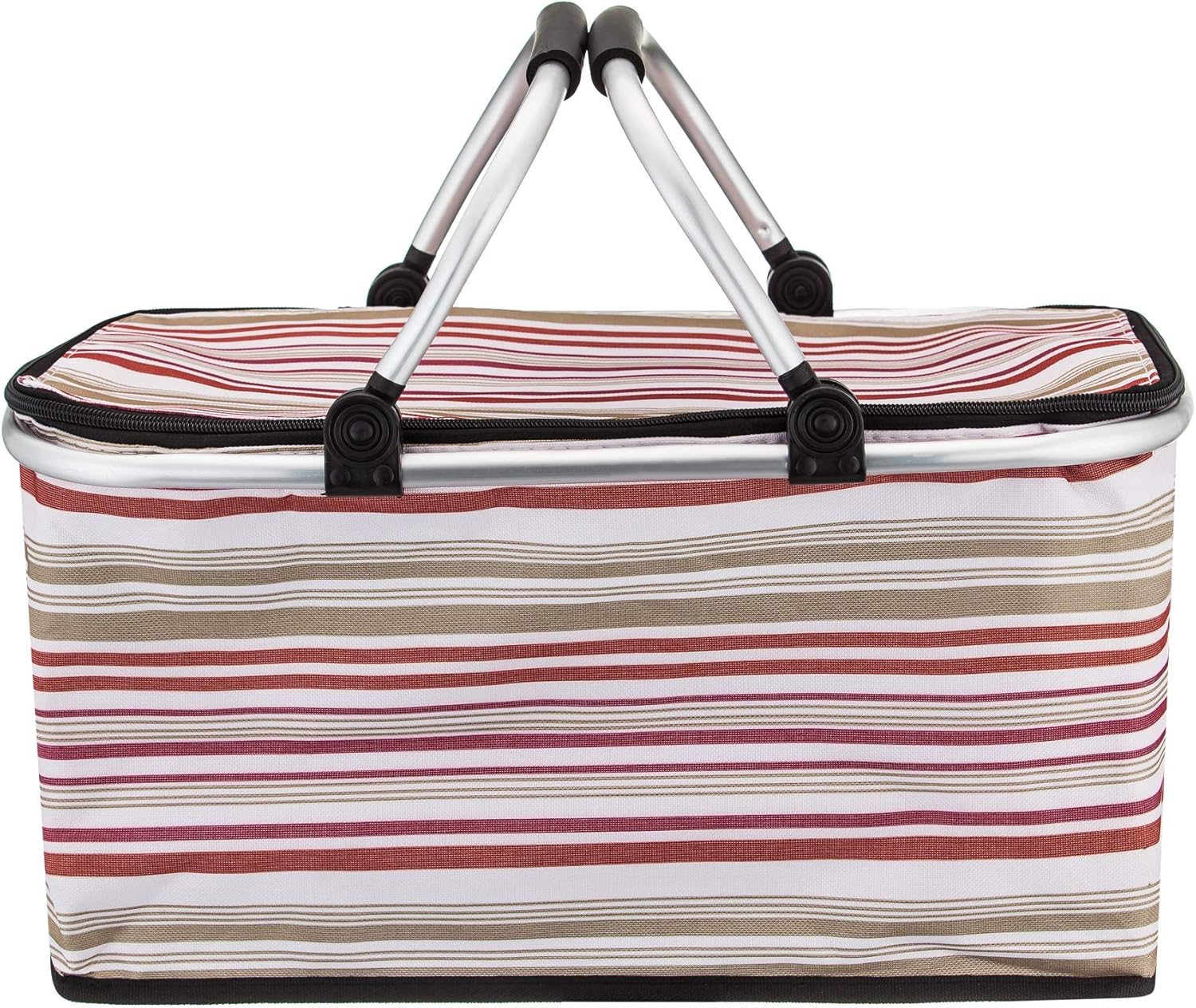 Large Size Insulated Picnic Basket Strong Aluminum Frame