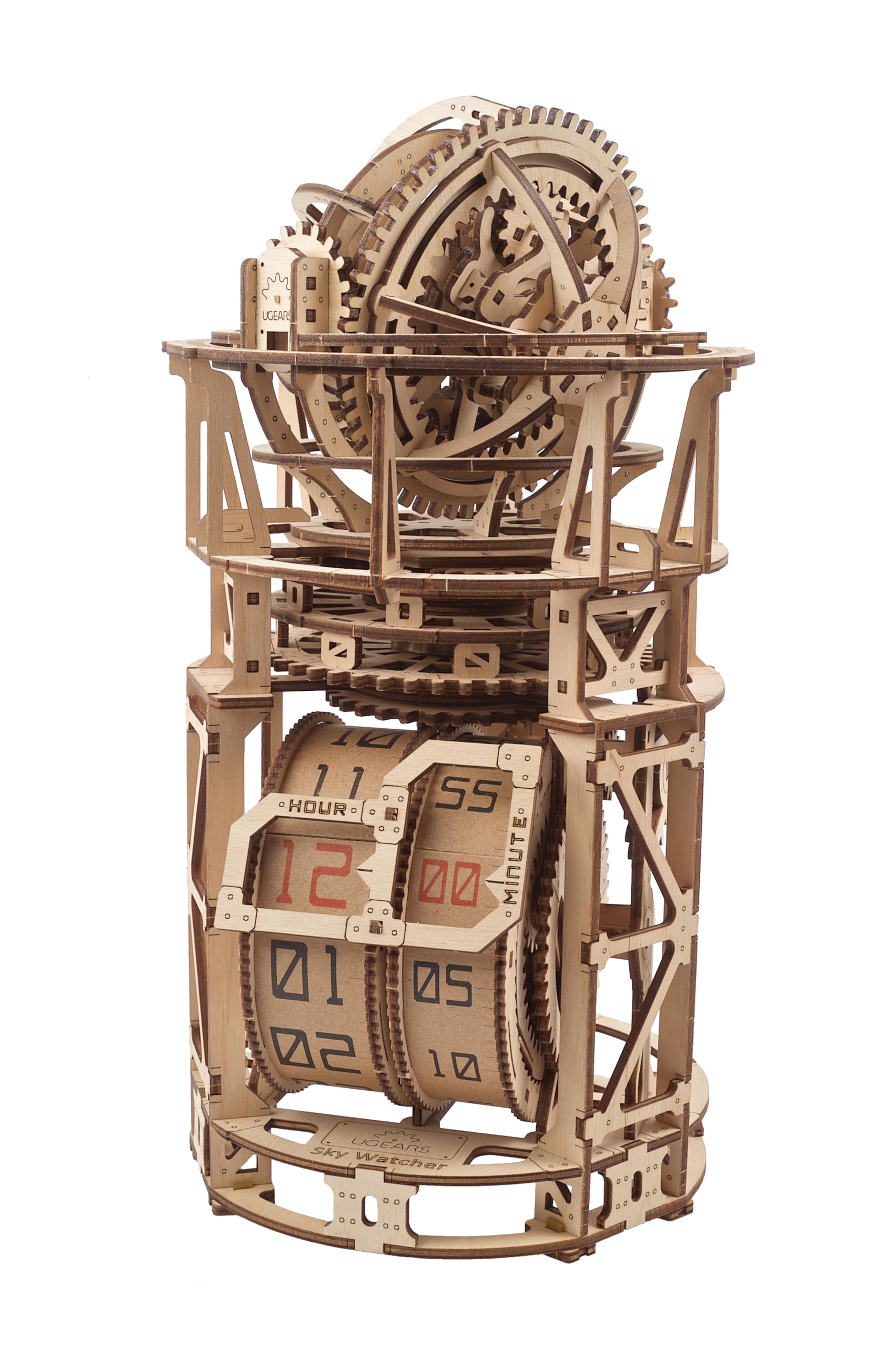 Photo 1 of UGEARS Wooden 3D Puzzles for Adults - Astronomer Table Clock with Tourbillon Model Kit - Mechanical Clock Kit Functional DIY Miniature Kit Wood Crafts for Adults - Gifts For Puzzle Lovers - 338 Pieces