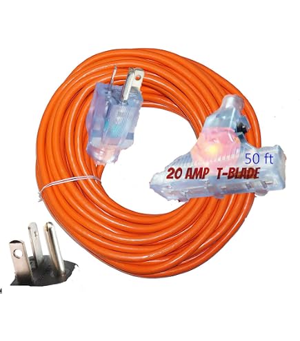 Amazon.com: Pizety T-Blade Extra Heavy Duty 10/3 Triple Outlet 10