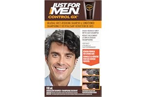 Just For Men Control GX Grey Reducing 2-in-1 Shampoo and Conditioner, Gradual Hair Color for Men, Stronger and Healthier Hair