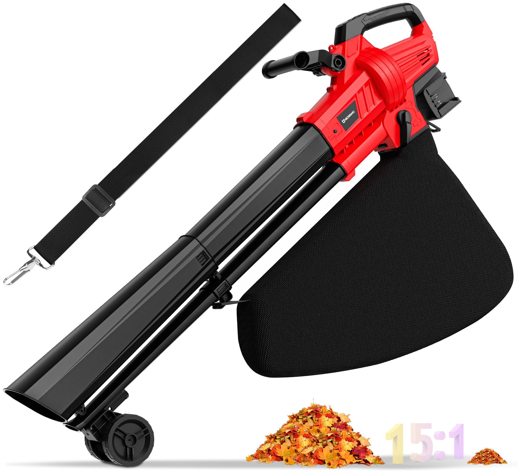 Photo 1 of ***VERY USED***** 3-in-1 Leaf Vacuum Cordless with Bag Compatible for Milwaukee 18V Battery, Electric Leaf Mulcher & Leaf Vacuum with Bag 40L, Cordless Leaf Blowers for Lawn Care, 5 Speeds, Turbo Mode(Not Battery)