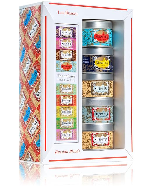 Kusmi Tee Miniaturen Russisch mit Teesieb