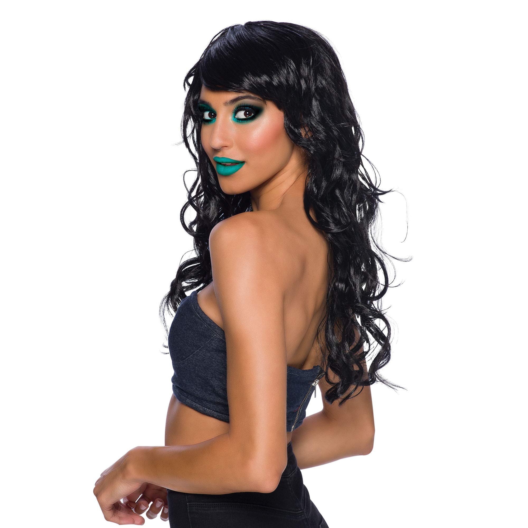 Bristol Novelty BW891 Vixen Wavy Wig, Black, One Size