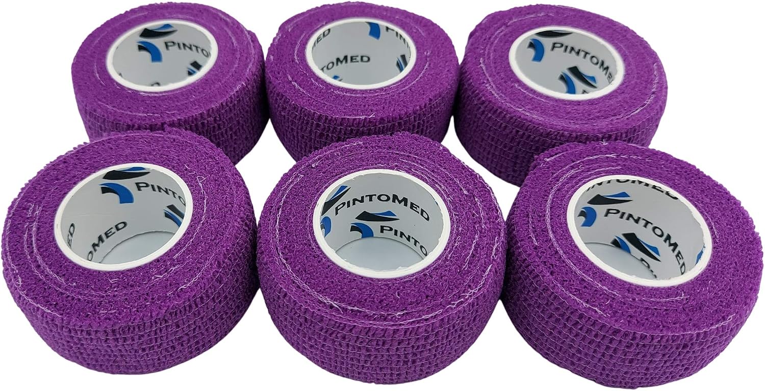 PintoMed, 6 X Purple X 2.5CM X 4.5M, Cohesive Bandage Stretched, Self-Adhesive Flexible Bandages - Image 3