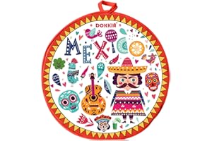 DOKKIA Tortilla Warmer Taco 12 Inch Insulated Cloth Pouch - Microwavable Use Fabric Bag to Keep Food Warm (12 Inch, Flour Burrito Roti Mexican Skull)