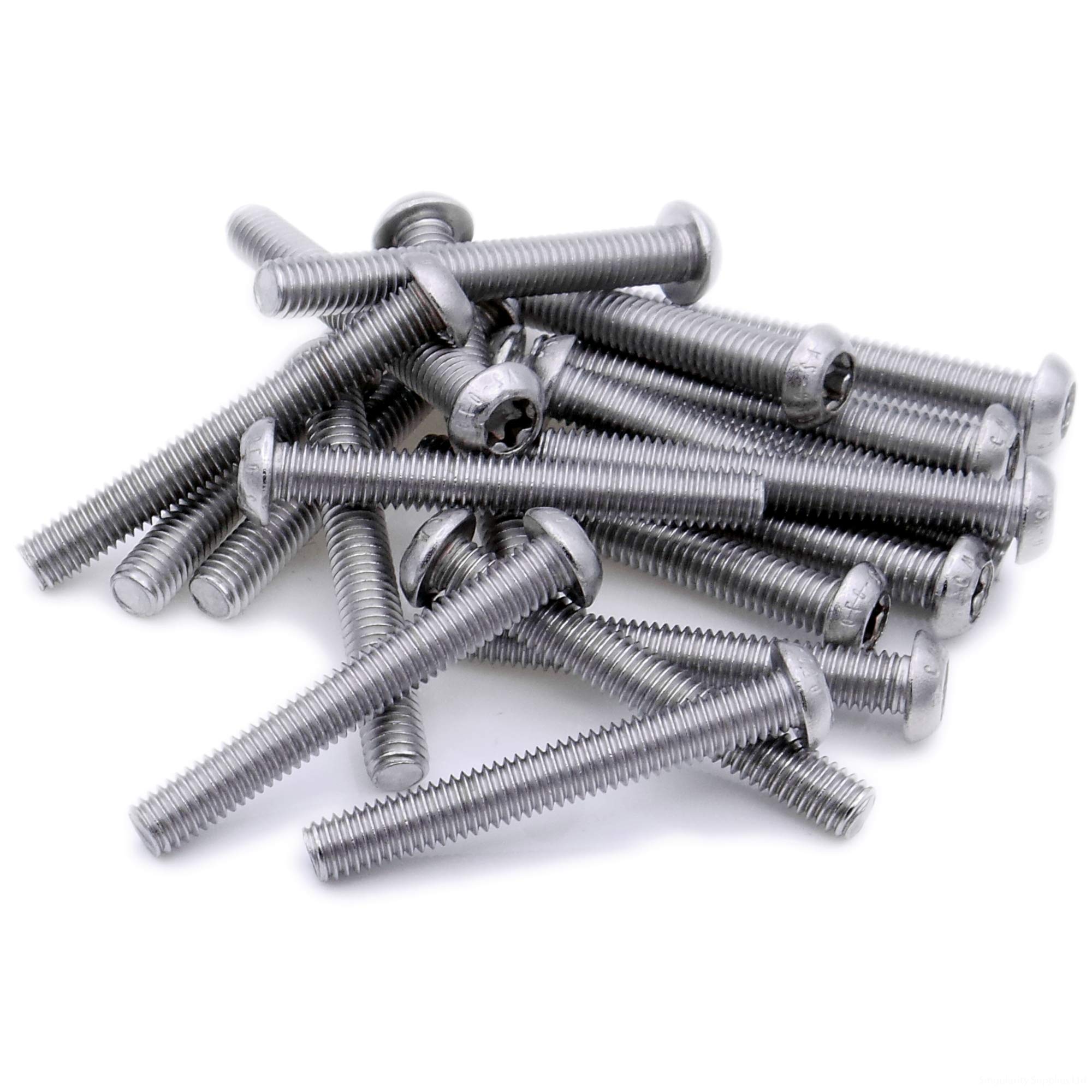 M6 (6mm x 70mm) TX Socket Button Machine Screw (Bolt) - Stainless Steel (A2) (Pack of 10)