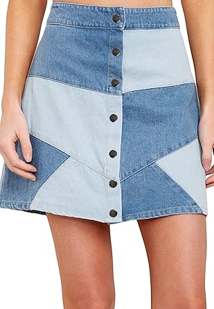 knee length denim skirt uk