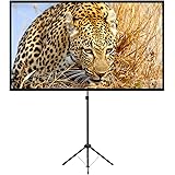 Portable Projector Screen with Stand, Outdoor Movie Screen, 80 Inch 16:9 Light-Weight, Mobile and Compact, Easy Setup and Car