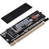 EZDIY-FAB NVME PCIe 4.0 Adapter, M.2 NVME SSD to PCI Express Adapter with Heat Sink, Only Support PCIe x16 Slot,Support M.2 S