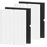 2 Sets 116130 Filter H Replacement for Winix 5500-2 Air Purifier, Includes 2 Pack Ture HEPA Filters + 2 Pack Activated Carbon Pre-Filters