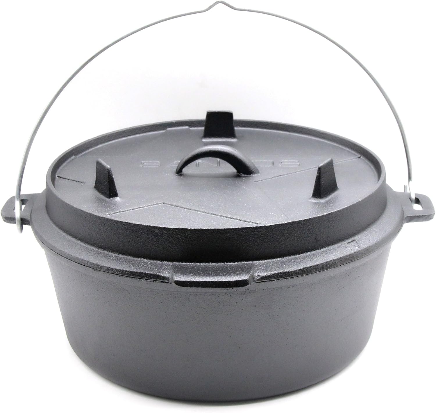 SANTOS Gusseisen Dutch Oven - ohne Füßen - 11 Liter, 8-10 Personen, ca