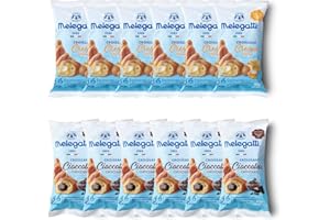 Melegatti Soft Croissant, Variety Cream, Real Butter, Fresh Mother Yeast, Perfect Pastry or Snack, Non-GMO, Naturally leavened, No Trans Fat, Italian Import (Pack of 12 individually warped)