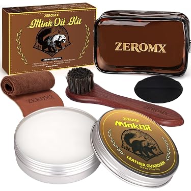 在庫1点物 AF BOOST起毛 CLASSIC 5ｘ3ｍｍセミドライLサイズ Amazon.com: ZEROMX Leather Boot Care Kit - 5-in-1 Mink Oil Leather