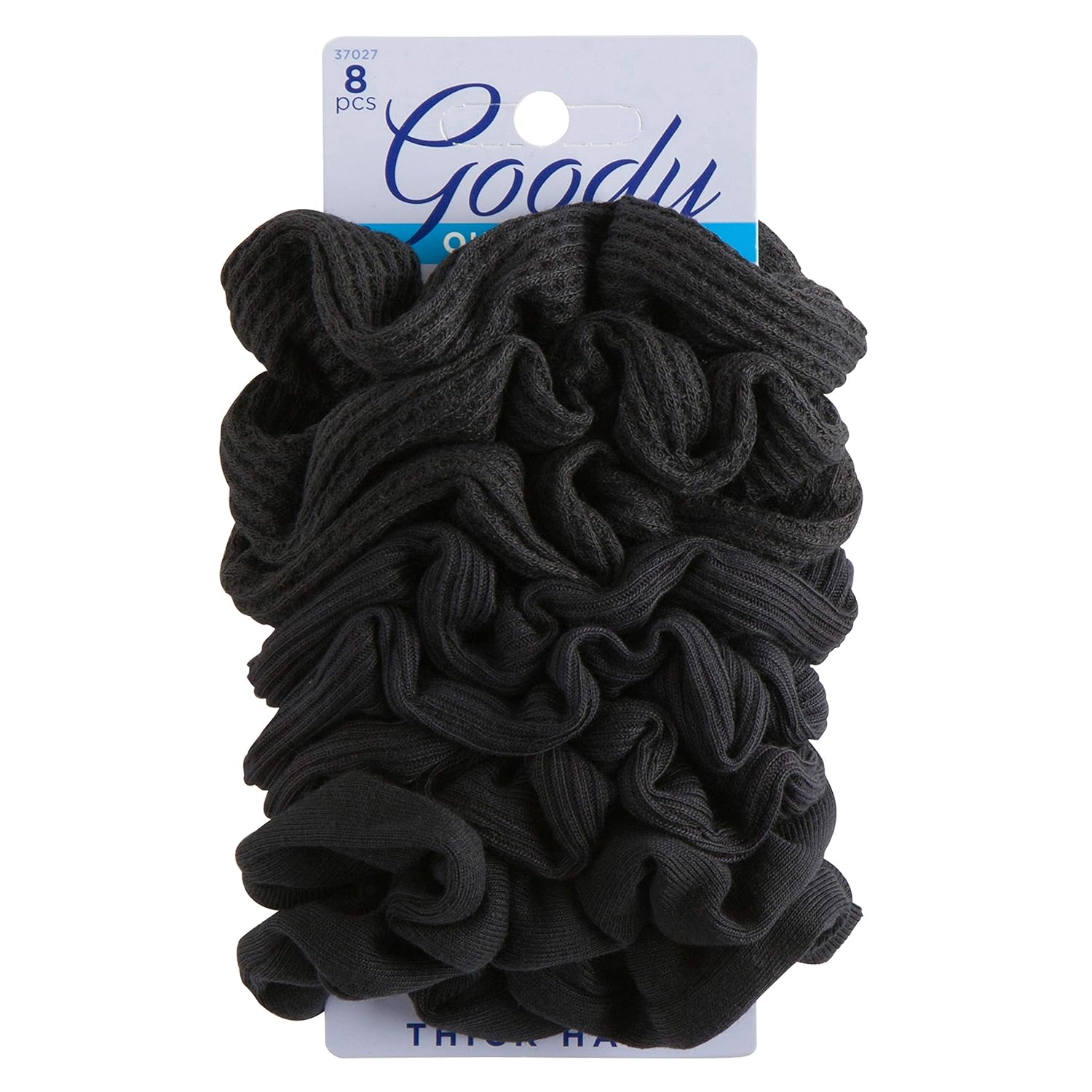 Goody Hair Ouchless Painfree Women's Hair Scrunchie, 8 count, Black
