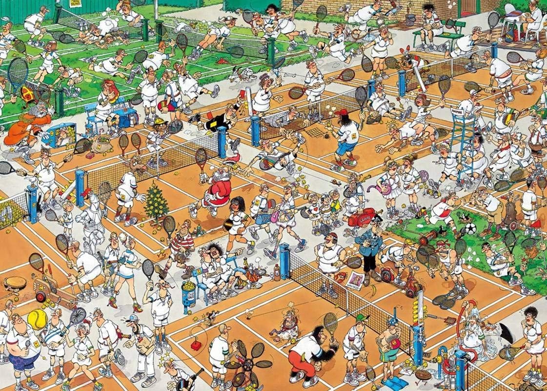 Animation Puzzles, Wooden Puzzles 300/500/1000 Pieces, Tennis Court Adult Creative Gift Decompression Jigsaw Puzzles Cartoon Educational Toys for Children (Size : 1000)