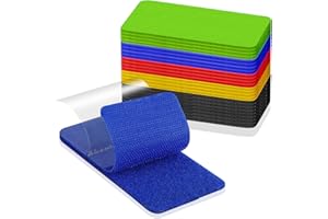 Lekou Hook and Loop Strips with Adhesive, 2 x 4 Inch - 24 Sets Adhesive Hook and Loop Tape, Adhesive Strips Heavy Duty, Double-Sided Reclosable Adhesive Mounting Tape