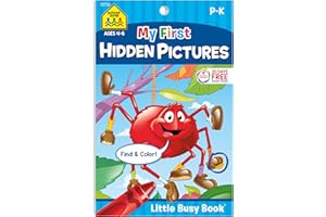 School Zone My First Hidden Pictures Workbook: 48 Pages, Pre-K, Preschool, Kindergarten, Activity Pad, Search & Find, Picture Puzzles, Coloring, Ages 4 to 6 (Little Busy Book Series)