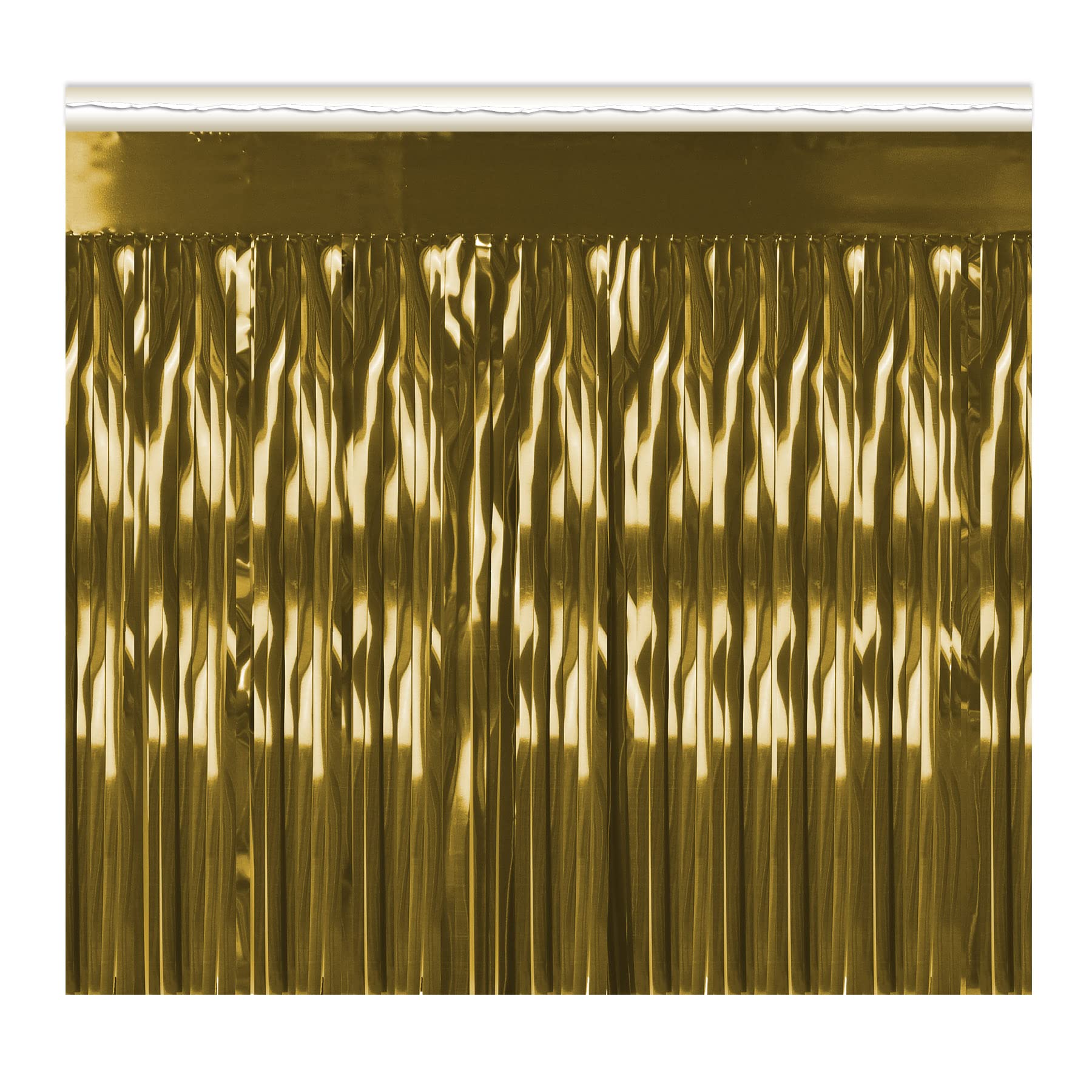 Beistle 2-Ply Flame Proof Metallic Fringe Drape, 15-Inch by 10-Feet — image 1