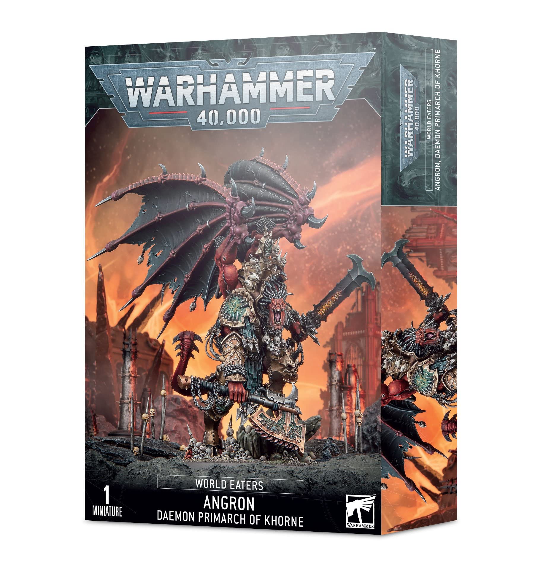 Photo 1 of Games Workshop Warhammer 40k - Space Marine Chaos World Eaters Angron, Primark Demon of Khorne