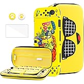 HYPERCASE Switch OLED Case Kit for Accessories & Console, Travel Carrying Case Pouch, Hardshell Protective Cover Skin of Peely, HD Screen Protector & 2 Kawaii Thump Caps