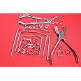 20pcs Set - Stainless Steel Rubber Dam Clamps + Frames 3",4",5" + Punch Pliers + Clamp Forceps Dental Tools (Cynamed)