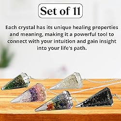 Orgone Crystal Pendulums Bulk Set with Board